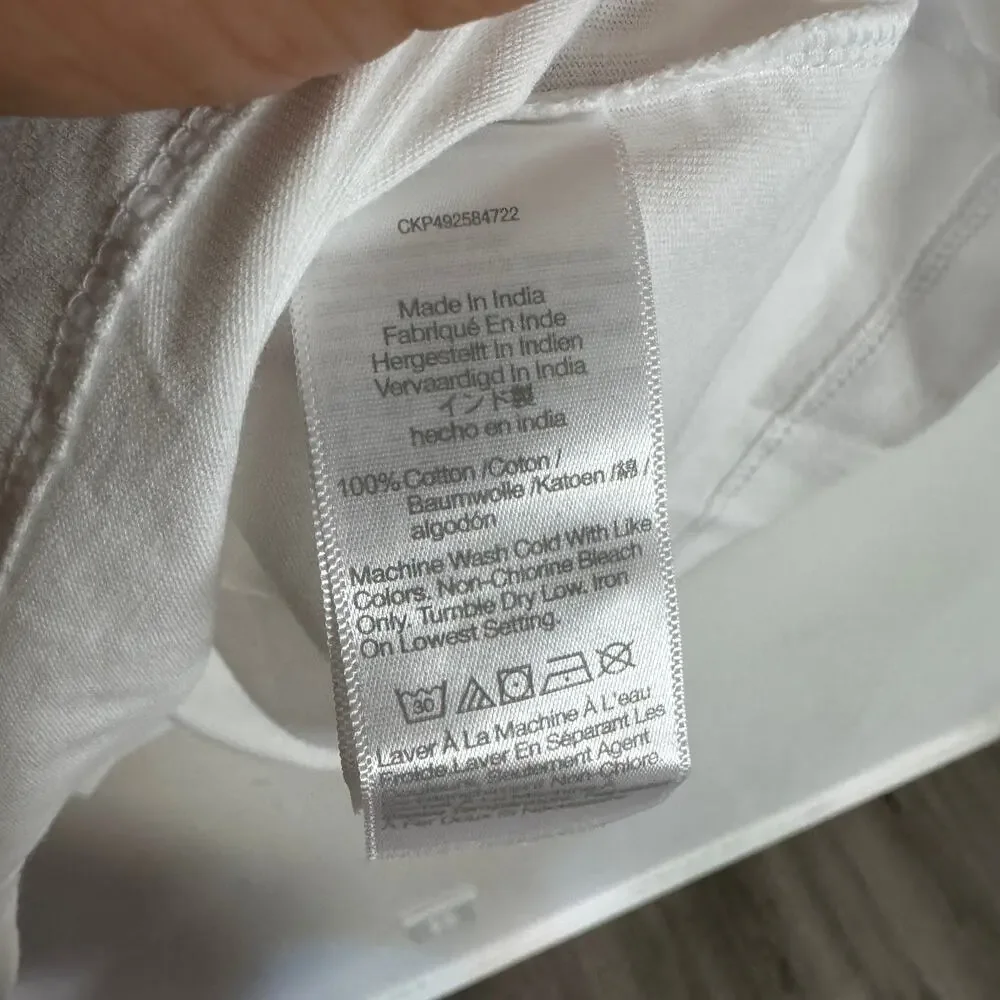 Madewell The Perfect Crewneck Tee WMNS XS White Cotton Short Sleeve Lightweight